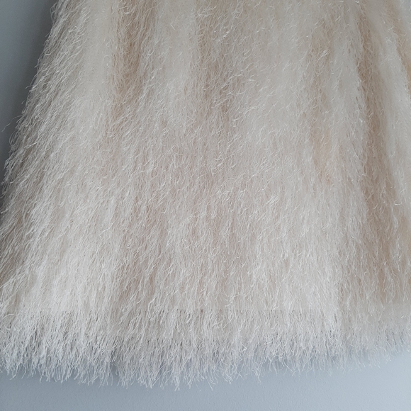 H&M x Lana del Rey Faux Feather Fringe Mini Skirt Sz 4 - Picture 4 of 10